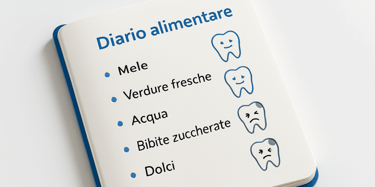 Diario alimentare e salute orale: come il cibo influisce sul tuo sorriso